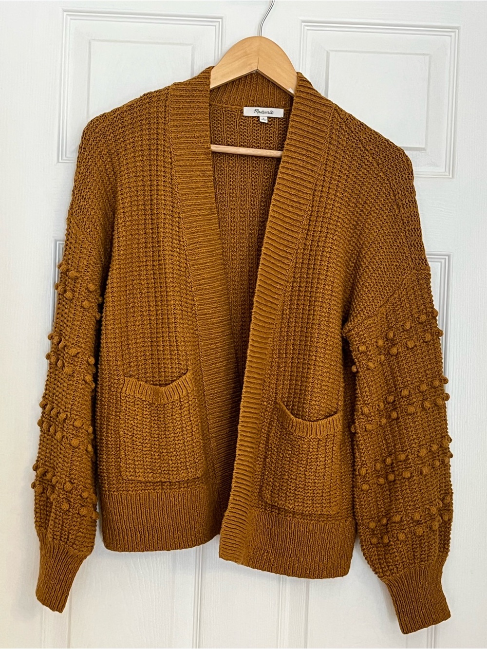 Madewell Open Front Pom Pom Cardigan-Small-Fall